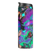 Bouteilles Isothermes Mohawk Punk Girl Art Abstrait (Tourné sur la droite)