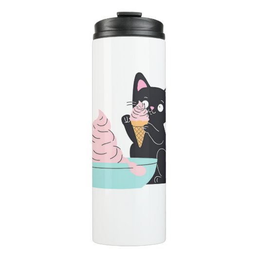 Bouteilles Isothermes Mon chat adore la glace (Devant)