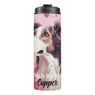Bouteilles Isothermes Mon Chien Borzoi Est Mon Nom Personnalisé Valentin