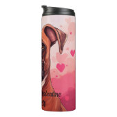 Bouteilles Isothermes Mon Chien De Boxer Est Mon Nom Personnalisé Valent (Tourné sur la droite)