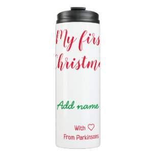 Bouteilles Isothermes Mon premier Noël ajouter nom de famille nom de fam