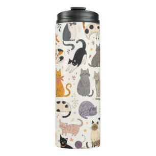 Bouteilles Isothermes Monde des chats mignons : Un motif artistique char
