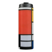Bouteilles Isothermes Mondrial Composition Rouge Jaune Bleu Noir (Devant)
