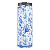 Bouteilles Isothermes Monogram Cobalt Blue Tropical Leaves Pattern 11oz (Dos)
