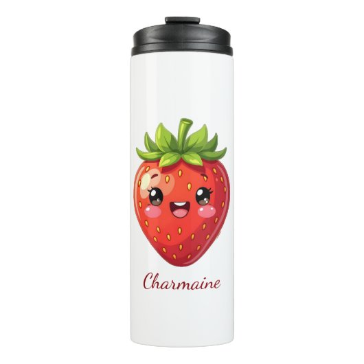 Bouteilles Isothermes Monogram cute strawberry kawaii (Devant)