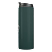 Bouteilles Isothermes Monogram Dark Green Stylish Modern Minimalist (Tourné sur la droite)