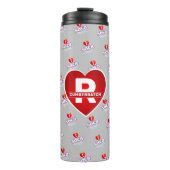 Bouteilles Isothermes MONOGRAM I LOVE SOCA on GREY (Devant)