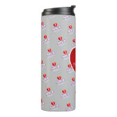 Bouteilles Isothermes MONOGRAM I  LOVE SOCA on GREY (Tourné sur la gauche)