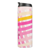 Bouteilles Isothermes Monogram Modern Pink Yellow Check Plaid Girly (Tourné sur la droite)