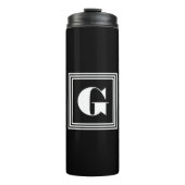 Bouteilles Isothermes Monogramme 3 trames en gras | Noir et blanc (Devant)