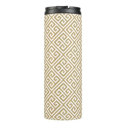 Bouteilles Isothermes Monogramme à clé grecque or et noire (Dos)