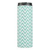 Bouteilles Isothermes Monogramme Aqua et Chevron Jaune (Dos)