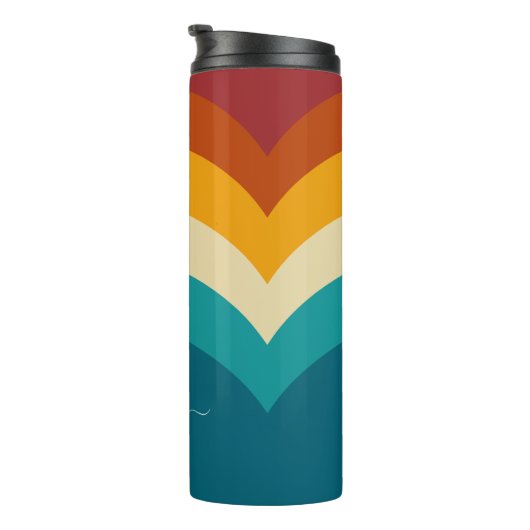 Bouteilles Isothermes Monogramme arc-en-ciel Nom personnalisé Retro Suns (Tourné sur la droite)