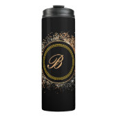Bouteilles Isothermes Monogramme B or sur noir (Devant)