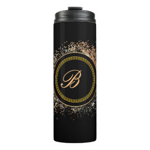 Bouteilles Isothermes Monogramme B or sur noir