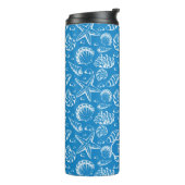 Bouteilles Isothermes Monogramme bleu du motif | de plage (Tourné sur la gauche)