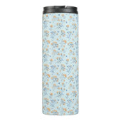 Bouteilles Isothermes Monogramme Bleu Motif Floral Paruline thermique (Dos)