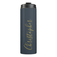 Monogramme Bleu Nuit Or Nom Script Minimaliste Hom