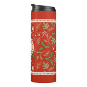 Bouteilles Isothermes Monogramme Bois de Noël Rouge (Tourné sur la droite)