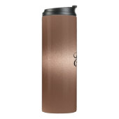 Bouteilles Isothermes Monogramme Brown minimaliste Rose (Tourné sur la gauche)