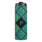 Bouteilles Isothermes Monogramme Céleste Bleu Vert Tumbler (Devant)