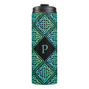 Bouteilles Isothermes Monogramme Céleste Bleu Vert Tumbler