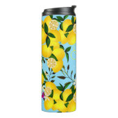 Bouteilles Isothermes Monogramme citron bleu (Tourné sur la gauche)