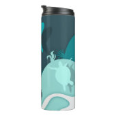 Bouteilles Isothermes Monogramme d'art Abstrait cool requin (Tourné sur la droite)