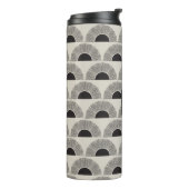 Bouteilles Isothermes Monogramme d'art Abstrait moderne noir et beige Su (Tourné sur la gauche)