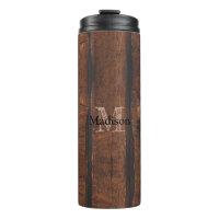 Monogramme de bois ancien brun foncé rustique