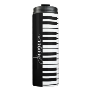 Bouteilles Isothermes Monogramme de clavier de piano noir et blanc