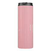 Bouteilles Isothermes Monogramme de fille et nom rose roux (Dos)