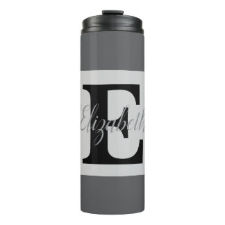 Bouteilles Isothermes Monogramme de fille et nom rose violet bagages