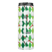 Bouteilles Isothermes Monogramme de golfeur à motif Jacquard de golf (Dos)