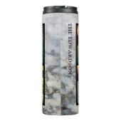 Bouteilles Isothermes Monogramme de la famille du marbre gris rustique (Dos)