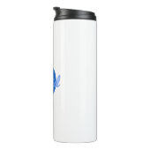 Bouteilles Isothermes Monogramme de nom blanc bleu foncé et clair modifi (Tourné sur la droite)