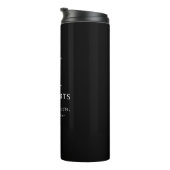 Bouteilles Isothermes Monogramme de nom et message moderne éditable | No (Tourné sur la droite)