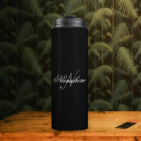 Monogramme de nom noir et blanc personnalisé uniqu