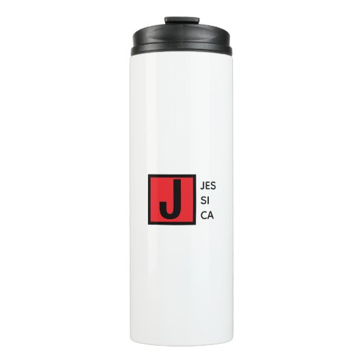 Bouteilles Isothermes Monogramme de nom professionnel élégant moderne (Devant)