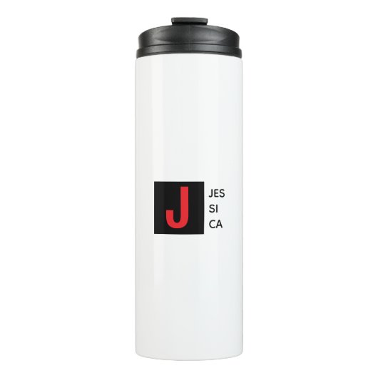 Bouteilles Isothermes Monogramme de nom professionnel élégant moderne (Devant)