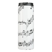 Bouteilles Isothermes Monogramme de note de musique noire et blanche (Dos)