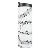 Bouteilles Isothermes Monogramme de note de musique noire et blanche (Tourné sur la droite)