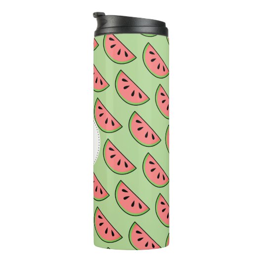 Bouteilles Isothermes Monogramme de pastèques d'été mignonnes (Tourné sur la droite)