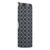 Bouteilles Isothermes Monogramme de Quatrefoil noir et blanc (Tourné sur la droite)