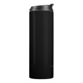 Bouteilles Isothermes Monogramme de script Black Gold moderne (Tourné sur la gauche)