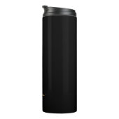 Bouteilles Isothermes Monogramme de script Black Gold moderne (Tourné sur la droite)