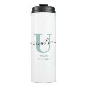 Bouteilles Isothermes Monogramme de script élégant oncle (Devant)