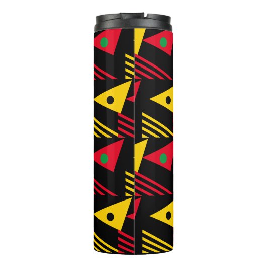 Bouteilles Isothermes Monogramme de triangles géométriques élégant (Dos)