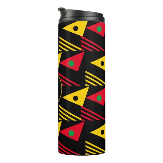 Bouteilles Isothermes Monogramme de triangles géométriques élégant (Tourné sur la droite)