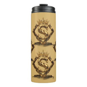 Bouteilles Isothermes Monogramme Diamant Couronne Lettre Dorée Luxueuse